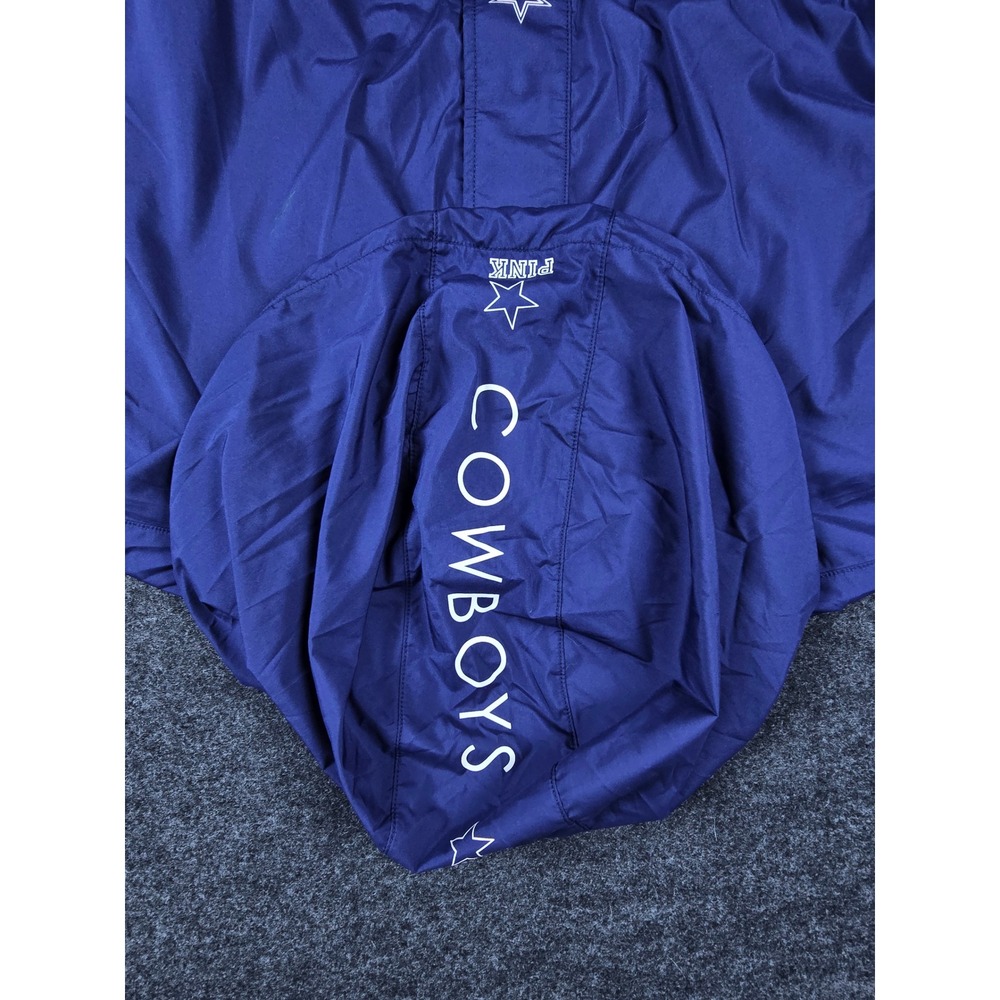 Victoria's Secret PINK Dallas Cowboys Blue Windbreaker Gameday Jacket Size M - Picture 3 of 10
